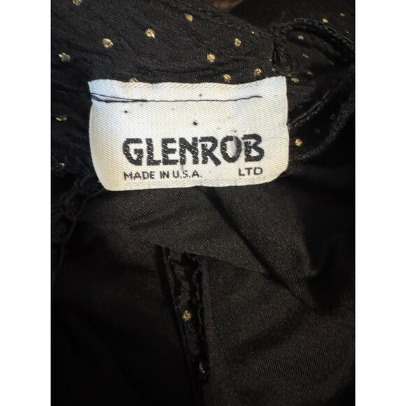 Vintage Glenrob Black Trumpet Mermaid Gown Rhinestone Est. S (4–6) Made in USA - Picture 5 of 6